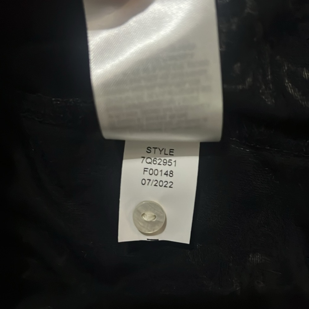 Lucky Brand Black & Tan Boho Peasant Blouse Size 1X 3/4 Sleeve Keyhole Festival - Picture 11 of 12
